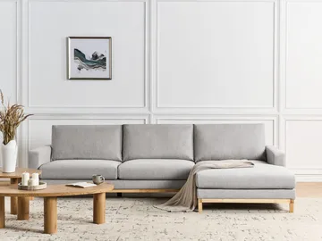 Hjørnesofa Siggard - Grå - Møbler - Sofaer - Sofa med sjeselong - 4 seters sofa med divan