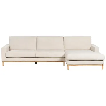 Hjørnesofa Siggard - Lys beige - Møbler - Sofaer - Sofa med sjeselong - 4 seters sofa med divan