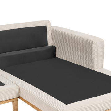 Hjørnesofa Siggard - Lys beige - Møbler - Sofaer - Sofa med sjeselong - 4 seters sofa med divan