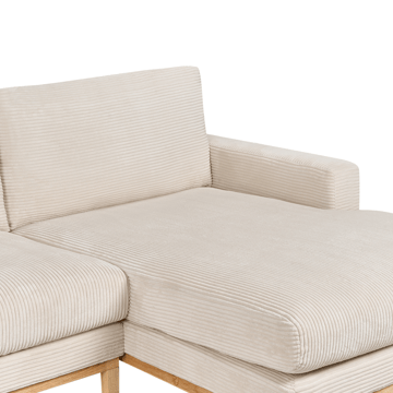 Hjørnesofa Siggard - Lys beige - Møbler - Sofaer - Sofa med sjeselong - 4 seters sofa med divan