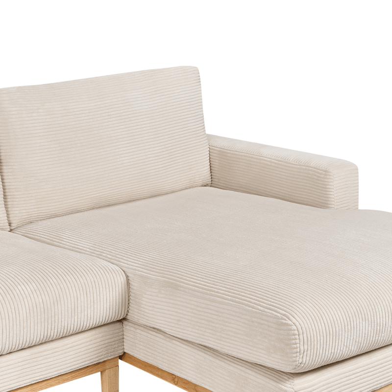 Hjørnesofa Siggard - Lys beige - Møbler - Sofaer - Sofa med sjeselong - 4 seters sofa med divan