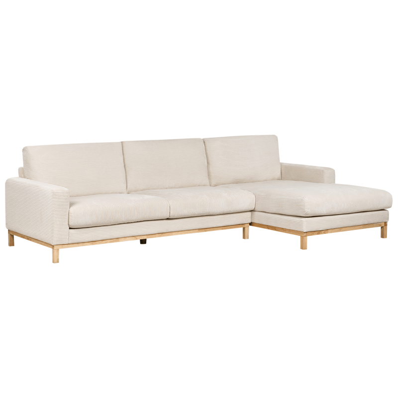 Hjørnesofa Siggard - Lys beige - Møbler - Sofaer - Sofa med sjeselong - 4 seters sofa med divan