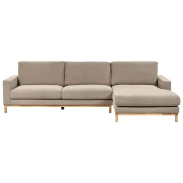 Hjørnesofa Siggard - Taupe - Møbler - Sofaer - Sofa med sjeselong - 4 seters sofa med divan