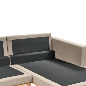 Hjørnesofa Siggard - Taupe - Møbler - Sofaer - Sofa med sjeselong - 4 seters sofa med divan