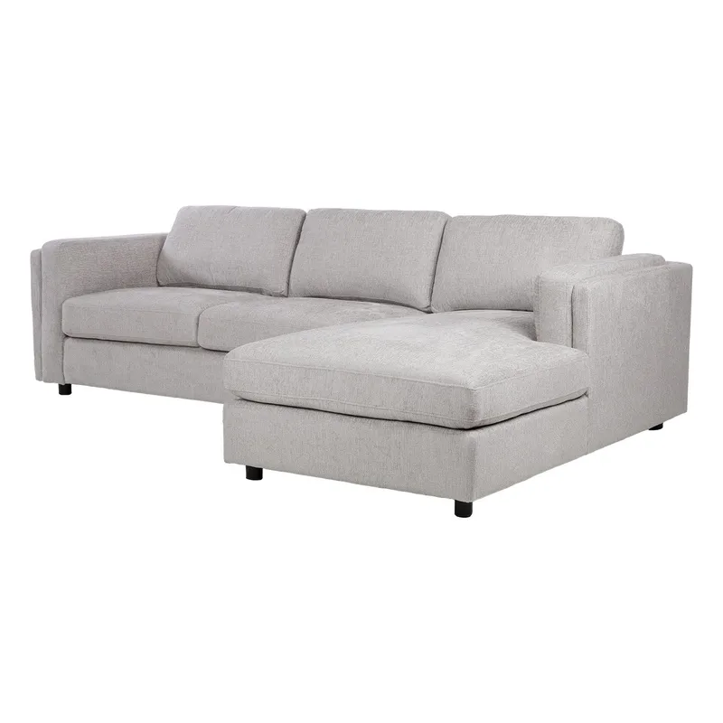 Hjørnesofa Ulnora Høyre - Grå - Møbler - Sofaer - Hjørnesofa - Hjørnesofa med divan