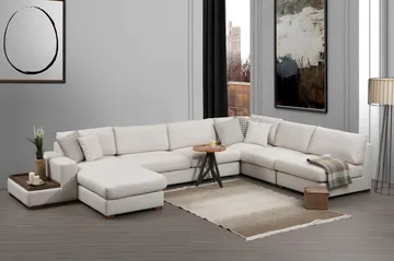 Huelva Divansofa - Beige - Møbler - Sofaer - Hjørnesofa - Hjørnesofa med divan