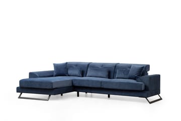 Jaraad Divansofa 3-seters - Blå - Møbler - Sofaer - Sofa med sjeselong - 3 seters sofa med divan