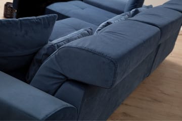 Jaraad Divansofa 3-seters - Blå - Møbler - Sofaer - Sofa med sjeselong - 3 seters sofa med divan