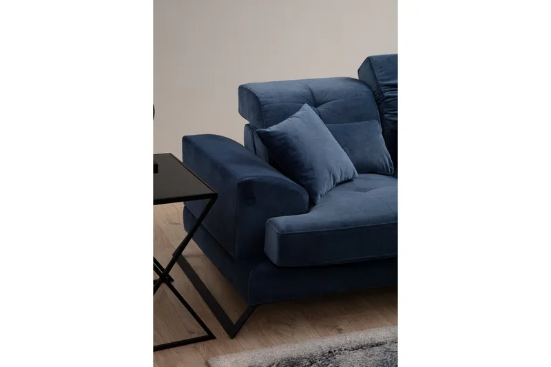 Jaraad Divansofa 3-seters - Blå - Møbler - Sofaer - Hjørnesofa - Hjørnesofa med divan