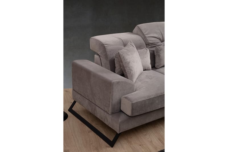 Jaraad Divansofa 3-seters - Grå - Møbler - Sofaer - Sofa med sjeselong