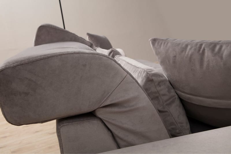 Jaraad Divansofa 3-seters - Grå - Møbler - Sofaer - Sofa med sjeselong