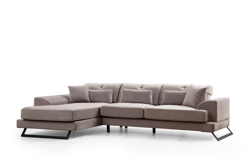 Jaraad Divansofa 3-seters - Grå - Møbler - Sofaer - Sofa med sjeselong
