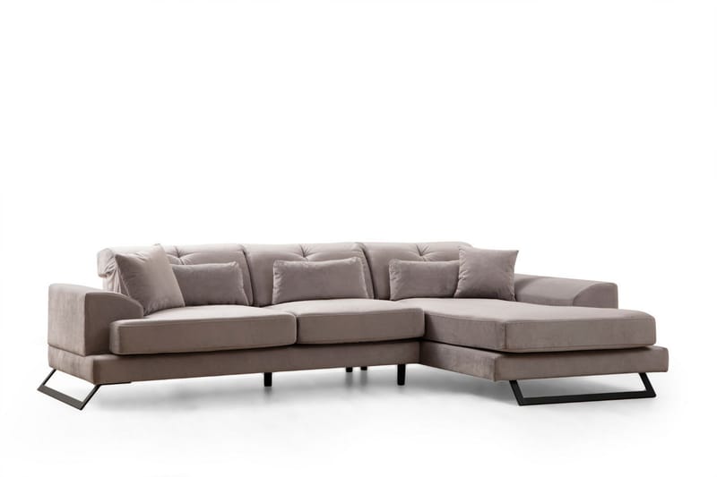 Jaraad Divansofa 3-seters - Grå - Møbler - Sofaer - Sofa med sjeselong