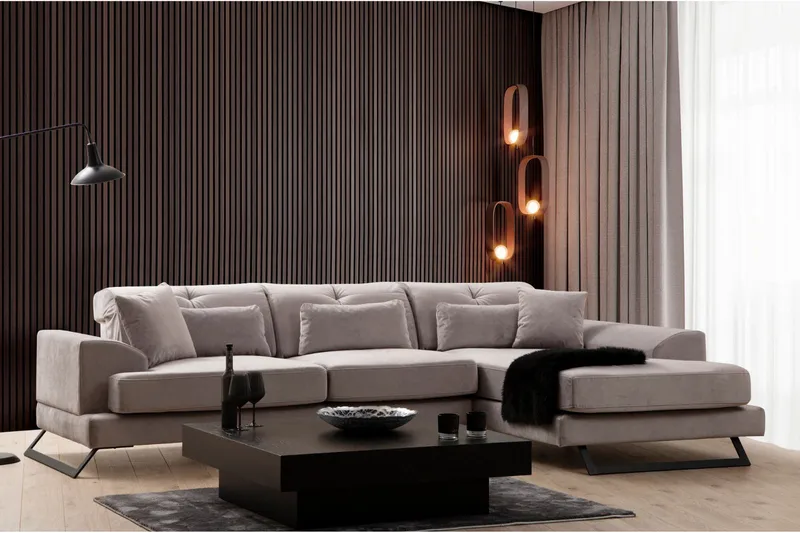 Jaraad Divansofa 3-seters, Grå