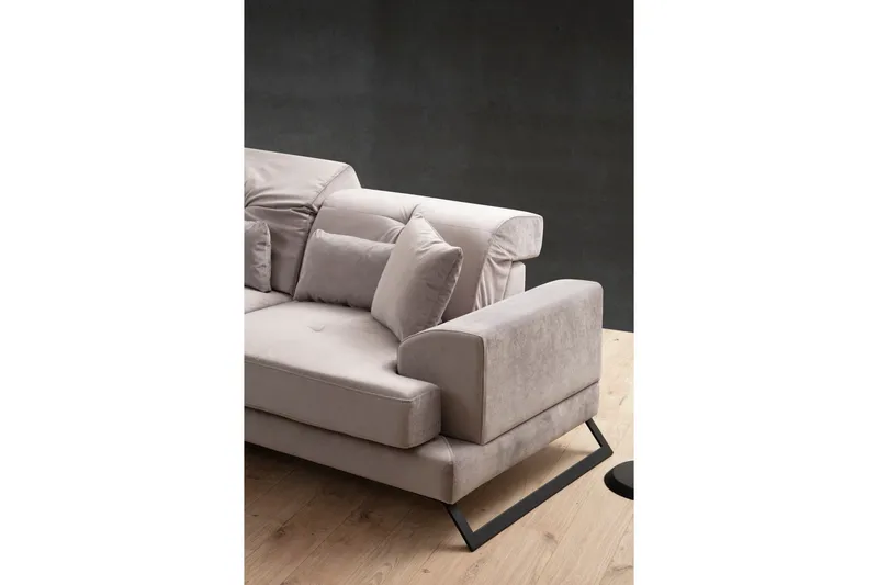 Jaraad Divansofa 3-seters - Grå - Møbler - Sofaer - Hjørnesofa - Hjørnesofa med divan