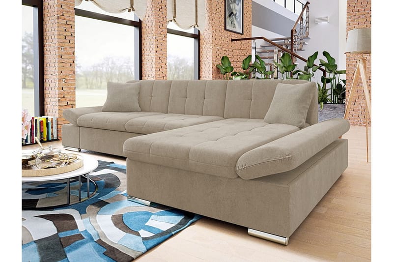 Kintore 3-seters Hjørnesofa - Beige - Møbler - Sofaer - Hjørnesofa