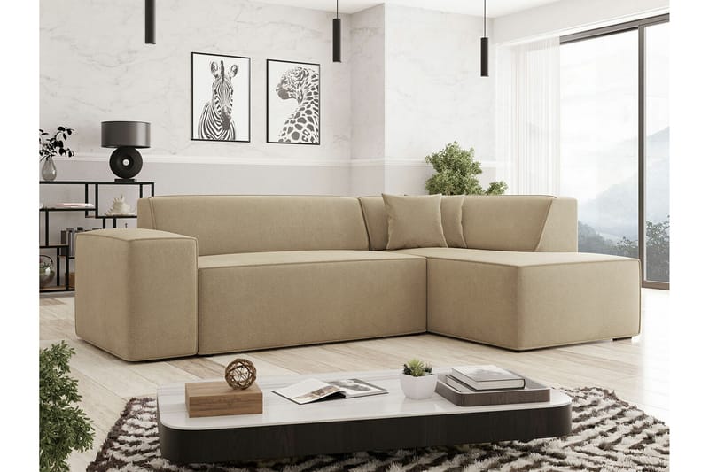 Kintore 3-seters Hjørnesofa - Beige - Møbler - Sofaer - Hjørnesofa