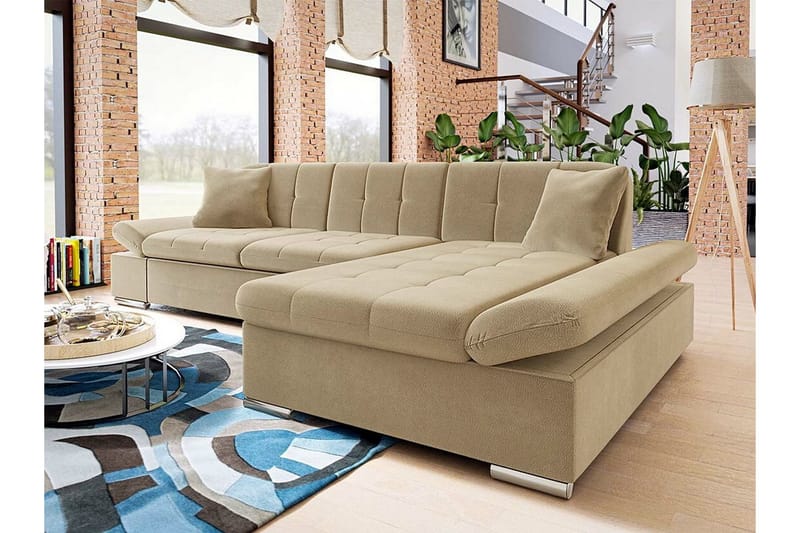 Kintore 3-seters Hjørnesofa - Beige - Møbler - Sofaer - Hjørnesofa