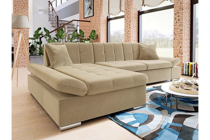Kintore 3-seters Hjørnesofa - Beige - Møbler - Sofaer - Hjørnesofa