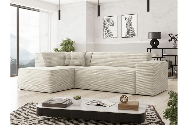 Kintore 3-seters Hjørnesofa - Beige/Lys Beige - Hjørnesofa