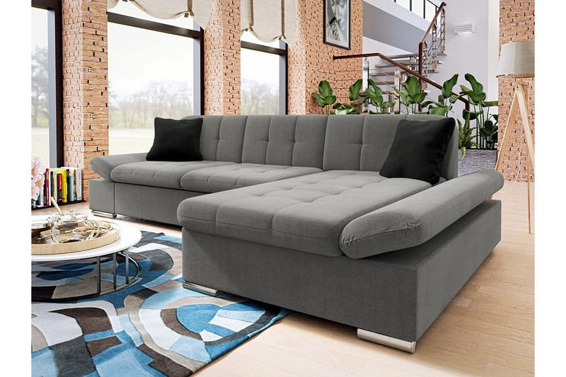 Kintore 3-seters Hjørnesofa - Mørkegrå - Møbler - Sofaer - Hjørnesofa