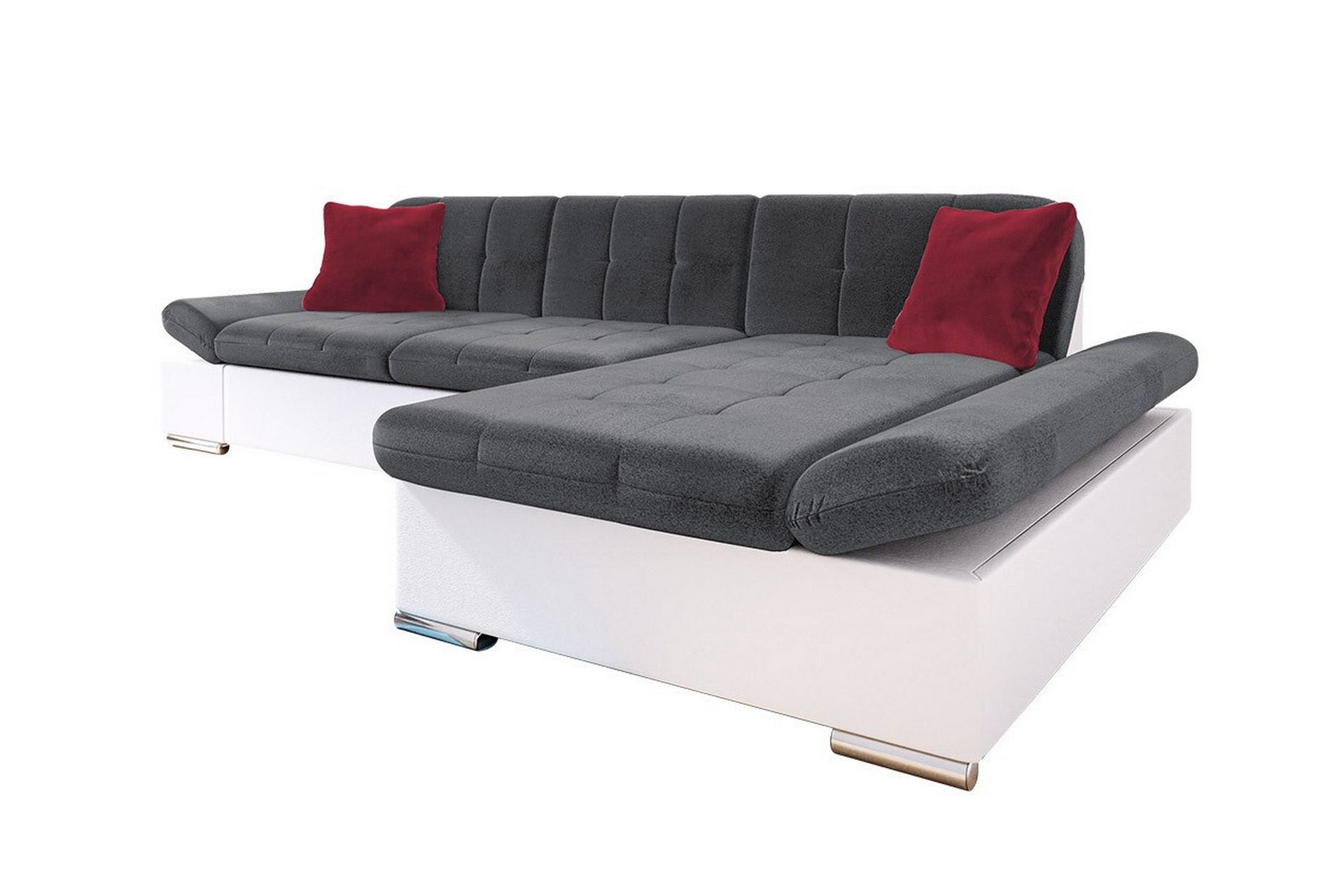Kintore 3-seters Hjørnesofa - mørkegrå/hvit - Møbler - Sofaer - Sofa med sjeselong