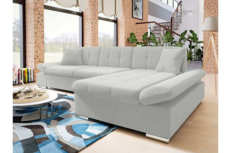 Kintore 3-sits Hörnsoffa Ljusgrå - Møbler - Sofaer - Hjørnesofa