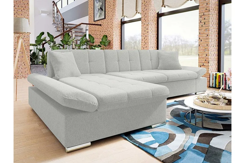 Kintore 3-sits Hörnsoffa Ljusgrå - Møbler - Sofaer - Hjørnesofa