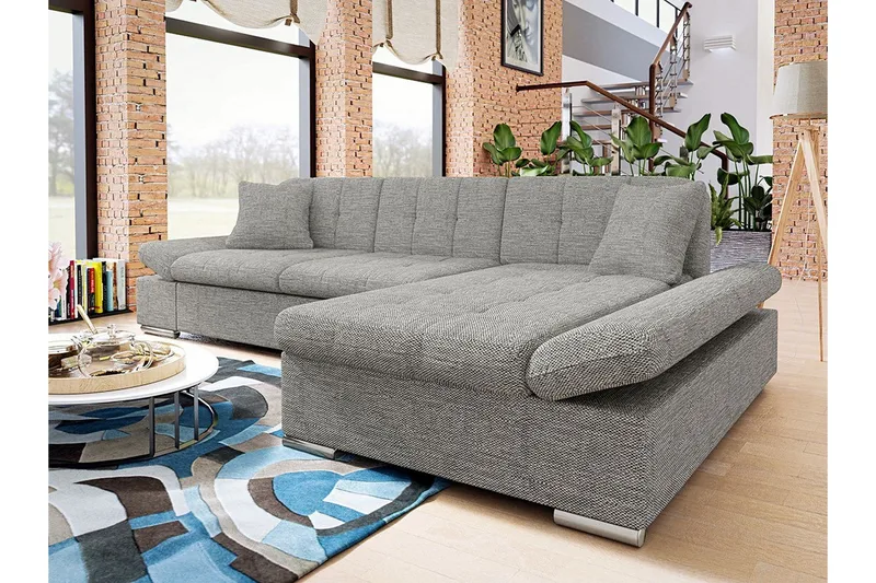 Kintore 3-sits Hörnsoffa Ljusgrå - Møbler - Sofaer - Hjørnesofa