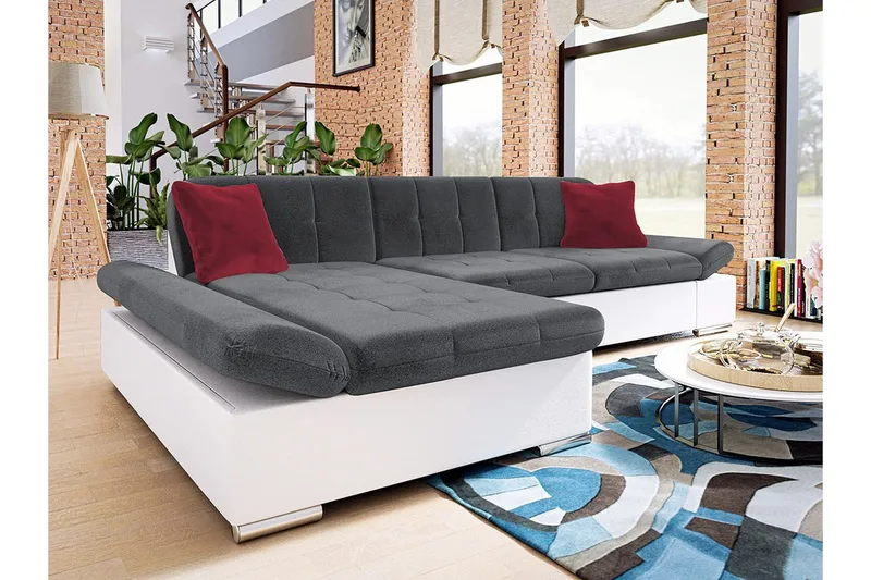 Kintore 3-sits Hörnsoffa White/Grey - Møbler - Sofaer - Hjørnesofa