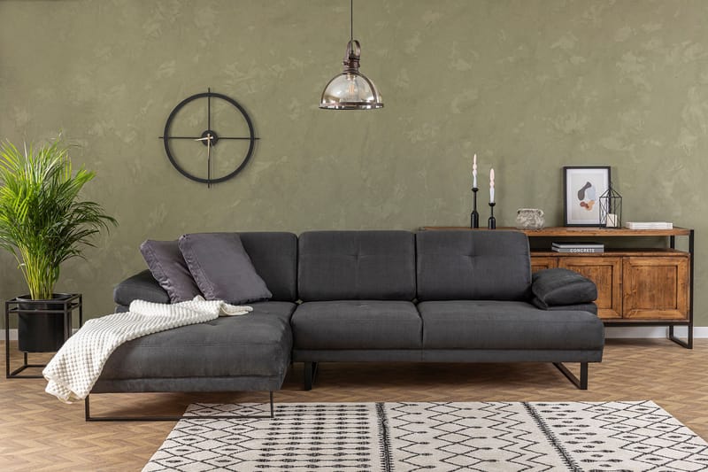 Kitimat Divansofa 3-seters - Antrasitt - Møbler - Sofaer - Hjørnesofa