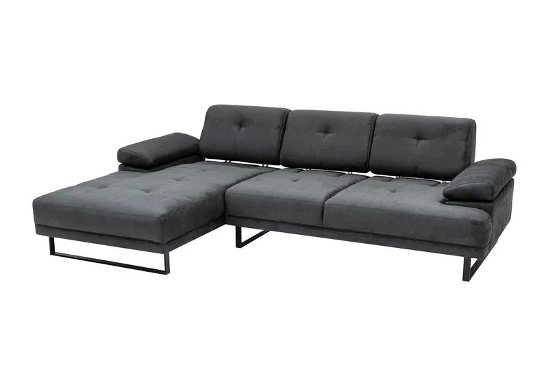 Kitimat Divansofa 3-seters - Antrasitt - Møbler - Sofaer - Sofa med sjeselong - 3 seters sofa med divan