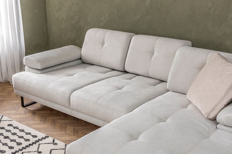 Kitimat Divansofa 3-seters - Beige - Møbler - Sofaer - Sofa med sjeselong - 3 seters sofa med divan