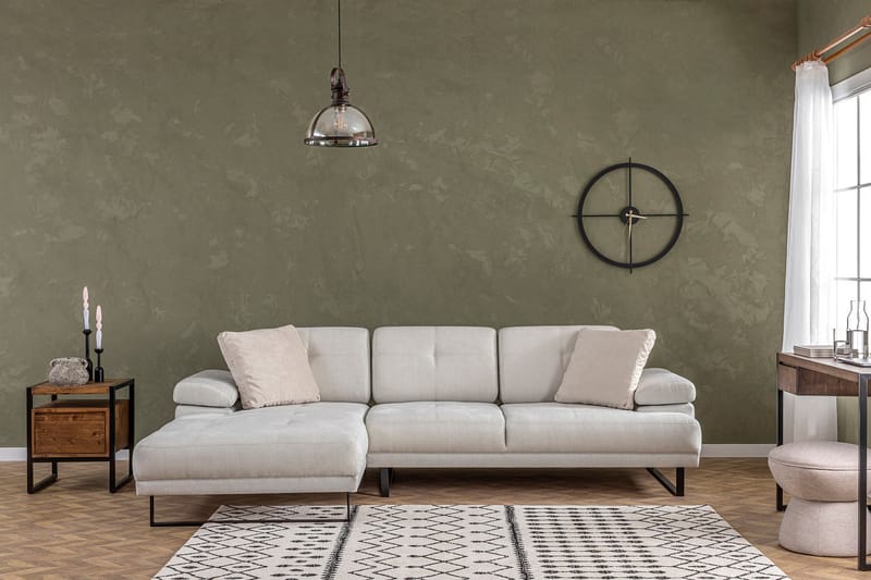 Kitimat Divansofa 3-seters - Beige - Hjørnesofa