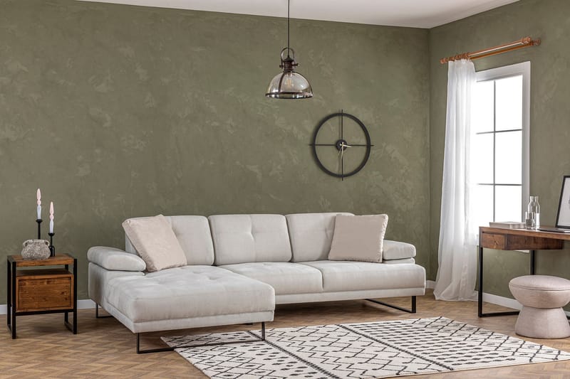 Kitimat Divansofa 3-seters - Beige - Hjørnesofa