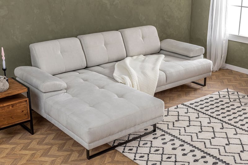 Kitimat Divansofa 3-seters - Beige - Hjørnesofa