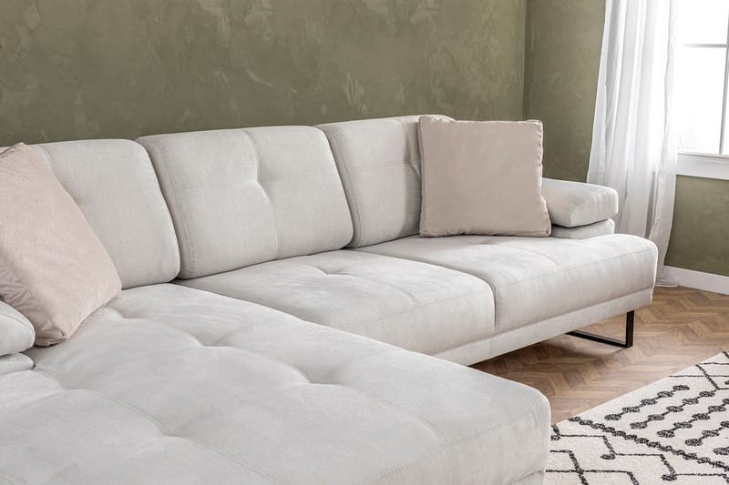 Kitimat Divansofa 3-seters - Beige - Hjørnesofa