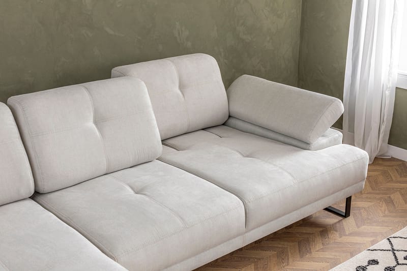 Kitimat Divansofa 3-seters - Beige - Hjørnesofa