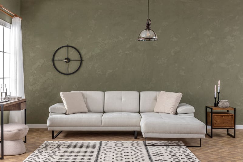 Kitimat Divansofa 3-seters - Beige - Hjørnesofa