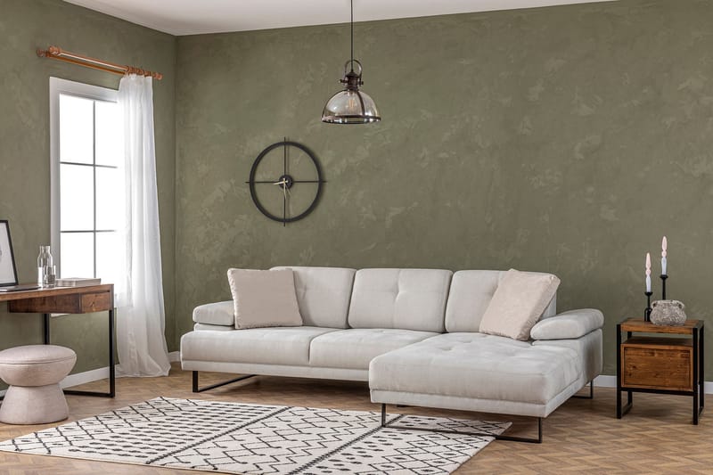 Kitimat Divansofa 3-seters - Beige - Hjørnesofa