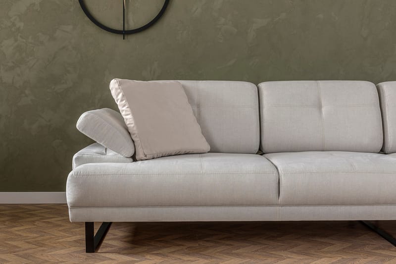 Kitimat Divansofa 3-seters - Beige - Hjørnesofa