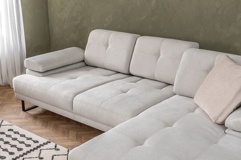 Kitimat Divansofa 3-seters - Beige - Hjørnesofa