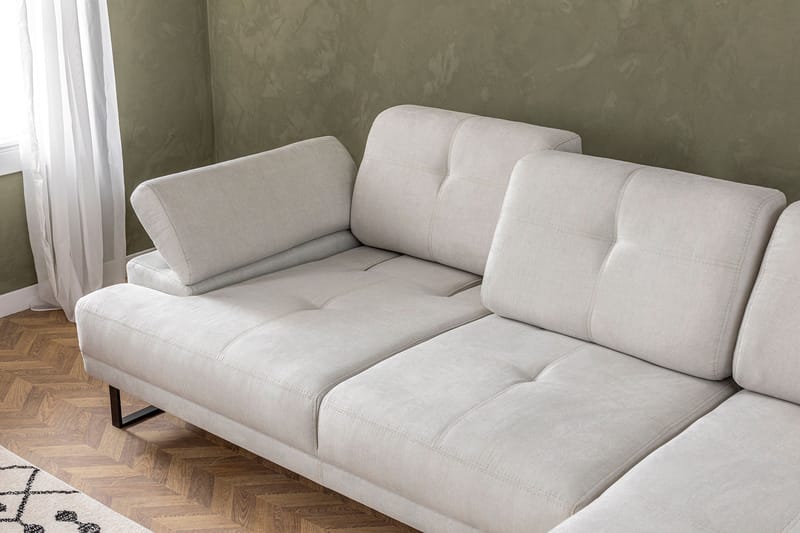 Kitimat Divansofa 3-seters - Beige - Hjørnesofa