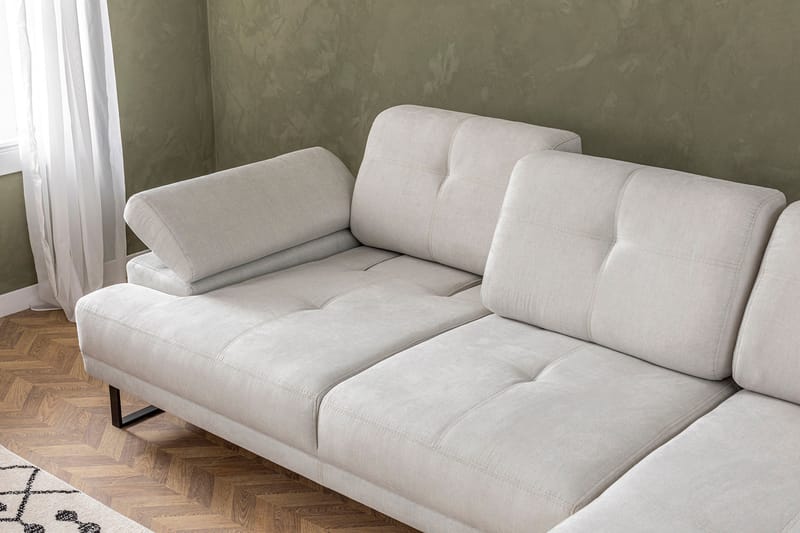 Kitimat Divansofa 3-seters - Beige - Hjørnesofa