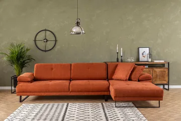 Kitimat Divansofa 3-seters - Oransje - Møbler - Sofaer - Sofa med sjeselong - 3 seters sofa med divan