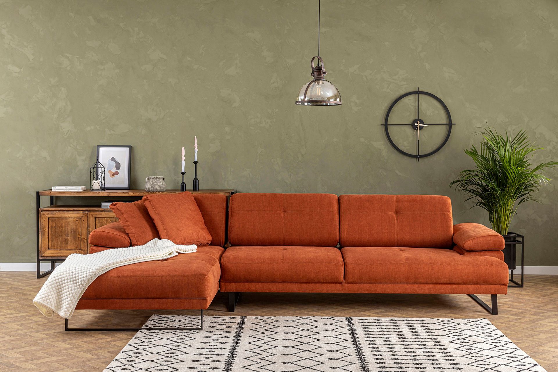 Kitimat Divansofa 3-seters - Oransje - Møbler - Sofaer - Hjørnesofa