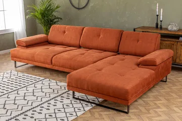 Kitimat Divansofa 3-seters - Oransje - Møbler - Sofaer - Sofa med sjeselong - 3 seters sofa med divan