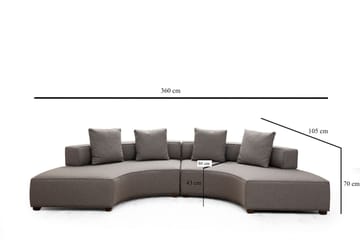 Lasalle Sofa 4-seters - Grå - Møbler - Sofaer - 4 seter sofa