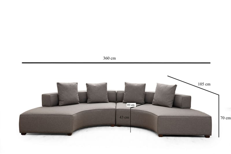 Lasalle Sofa 4-seters - Grå - Møbler - Sofaer - Hjørnesofa