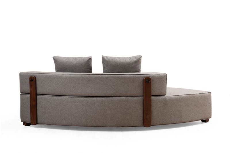Lasalle Svängd Sofa 6-seters - Grå - Møbler - Sofaer - Hjørnesofa